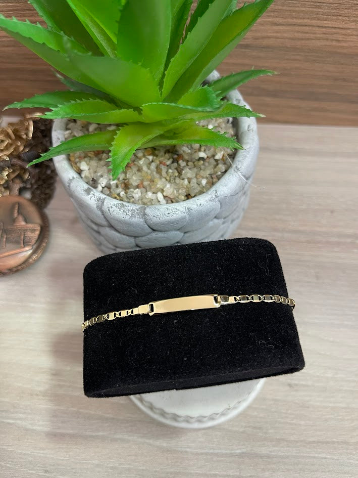 PULSERA PLACA ORO LAMINADO