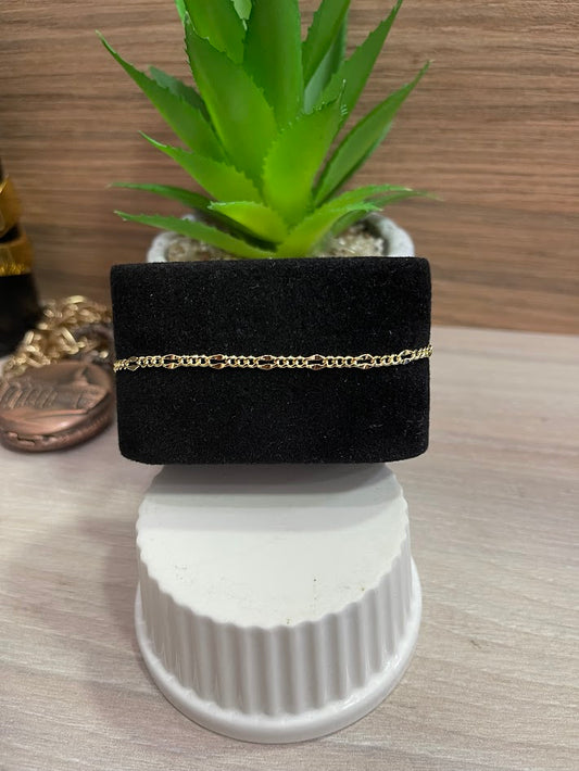PULSERA 3X1 0.6MM 18CM ORO LAMINADO
