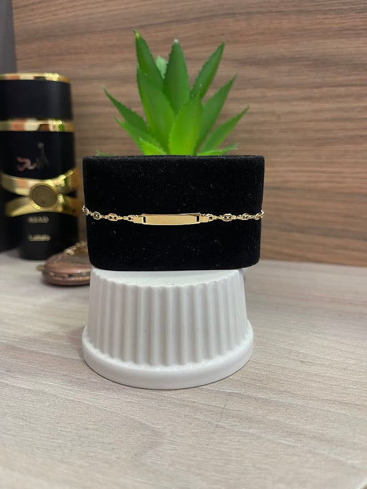 PULSERA GUCCI PLACA 14CM ORO LAMINADO