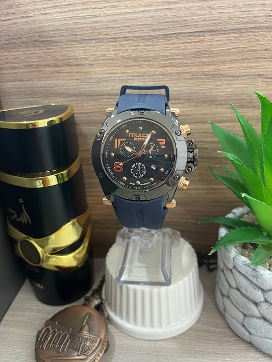 RELOJ MULCO AZUL CON NEGRO