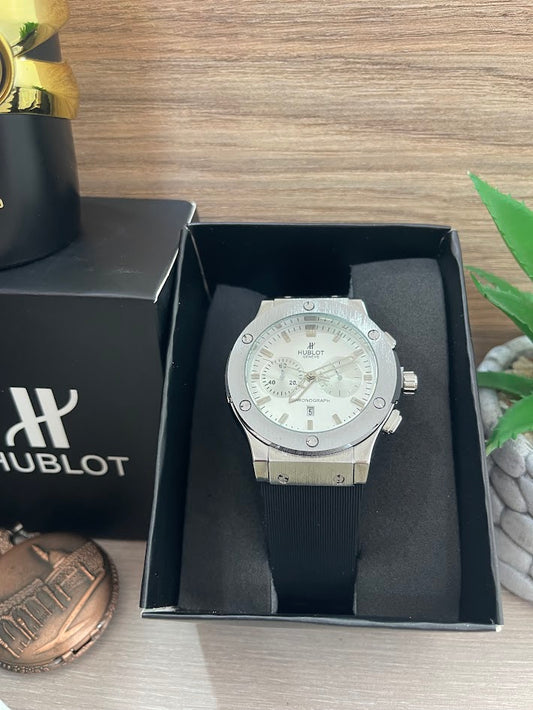 RELOJ HUBLOT CABALLERO TALCO PLATEADO