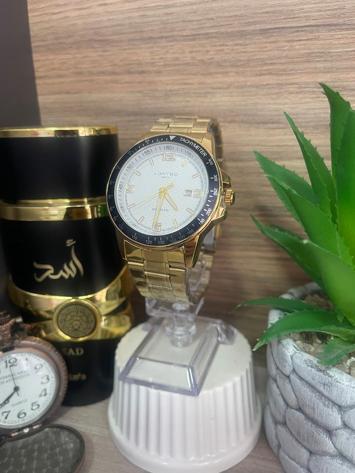 RELOJ LIMETED REDONDO DORADO