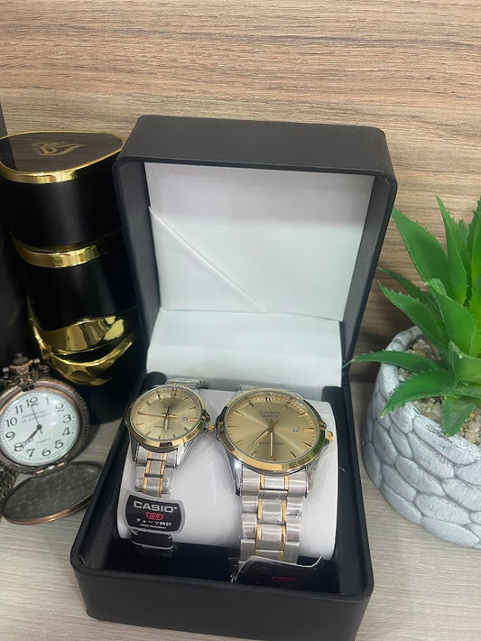 COMBO CASIO BICOLOR ESFERA DORADA