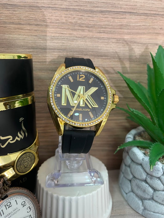 RELOJ MK DORADO MANILLA N SILICONA