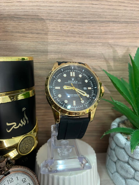 RELOJ ROLEX MANILLA SILICONA NEGRA