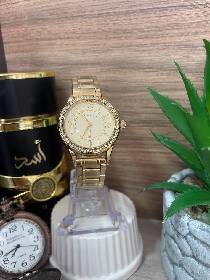RELOJ CALVIN KLEIN DAMA DORADO