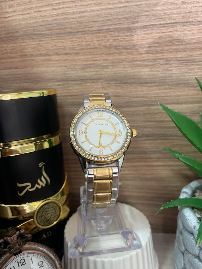 RELOJ CALVIN KLEIN PLATEADO Y DORADO