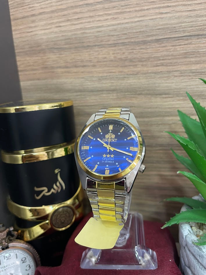 RELOJ ORIENT BICOLOR AZUL