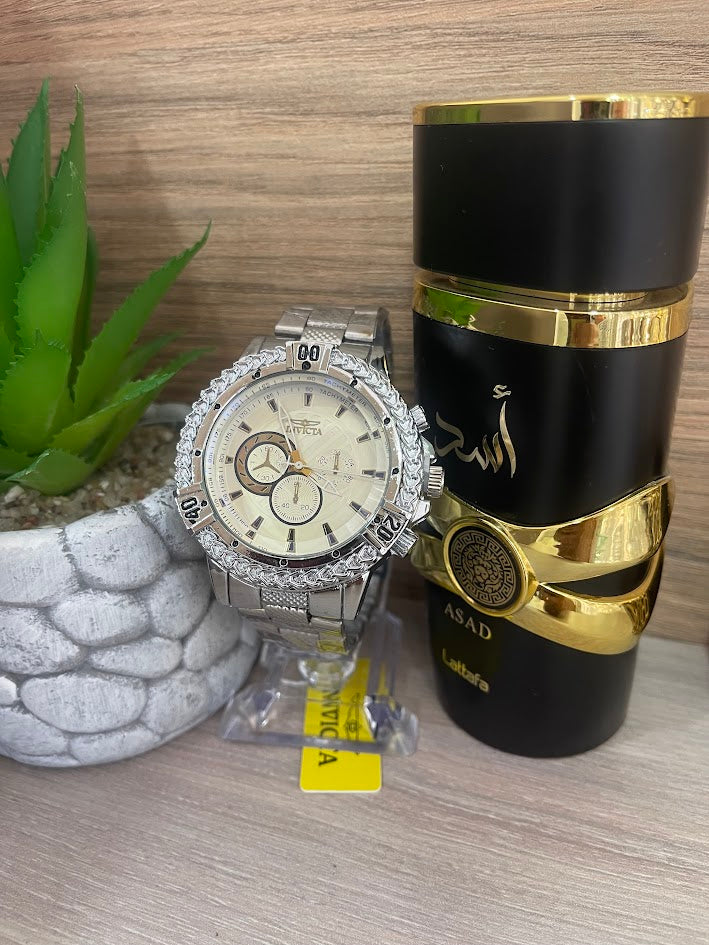 RELOJ INVICTA PLATEADO INCLUYE CAJA