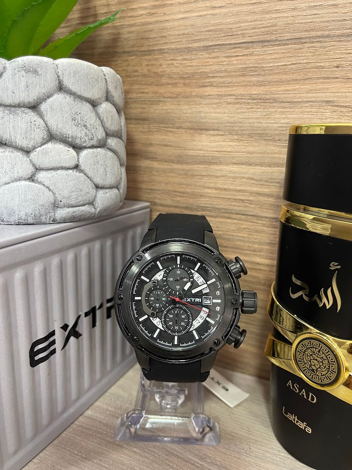 RELOJ EXTRI TODO NEGRO