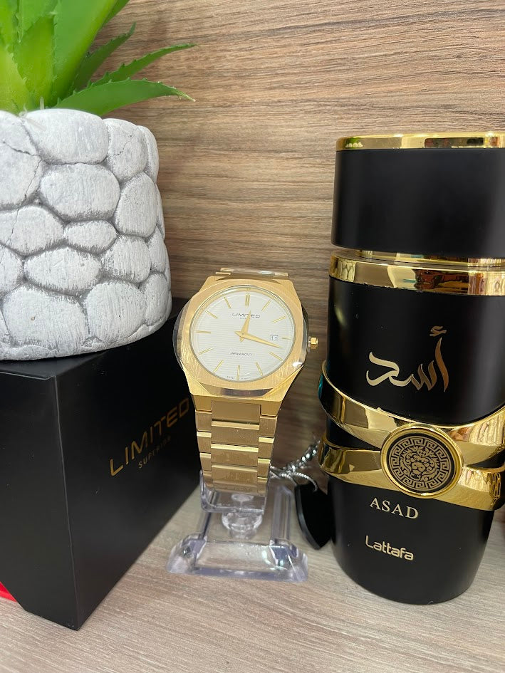 RELOJ LIMITED SUPERIOS CABALLERO DORADO