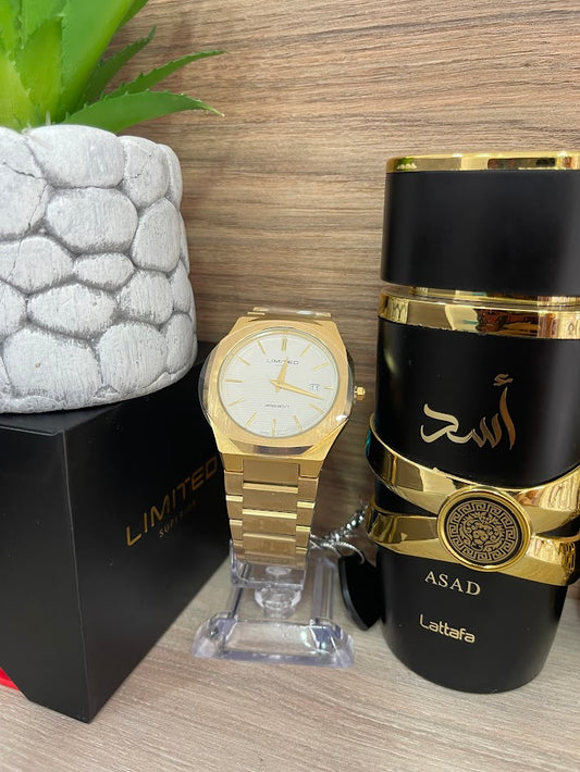 RELOJ LIMITED SUPERIOS CABALLERO DORADO