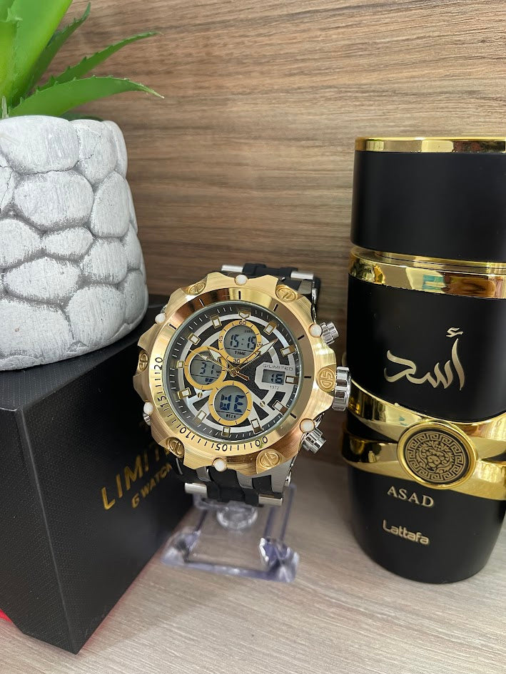 RELOJ LIMITED CABALLERO DOBLE HORA