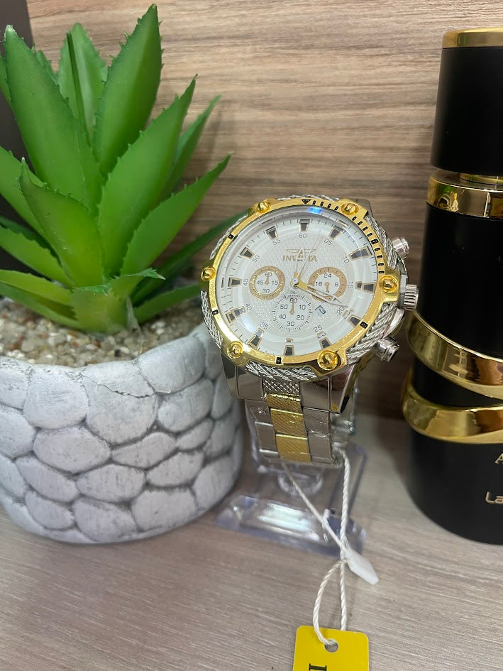 INVICTA BICOLOR Y BLANCO INCLUYE CAJA