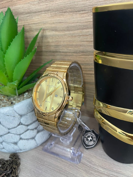 RELOJ LIMITED TODO DORADO ELEGANTE