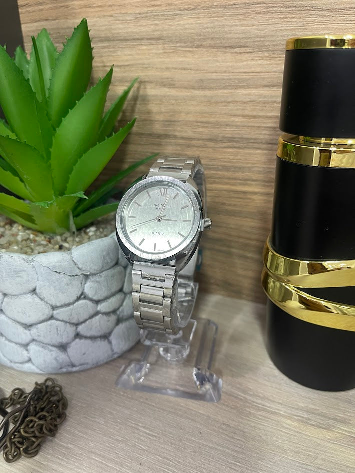 RELOJ LIMITED TODO PLATEADO