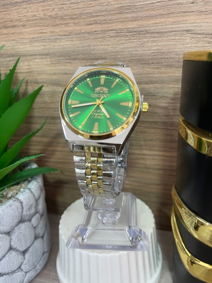RELOJ ORIENT BICOLOR VERDE