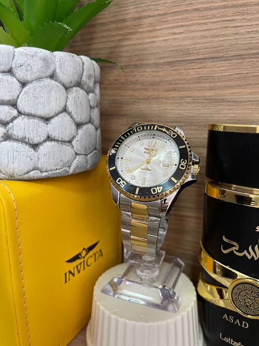 RELOJ INVICTA CABALLERO BICOLOR INCLUYE CAJ DE LUJO