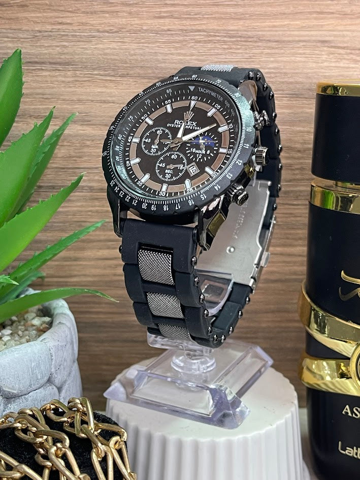 RELOJ ROLEX SILICONA NEGRO