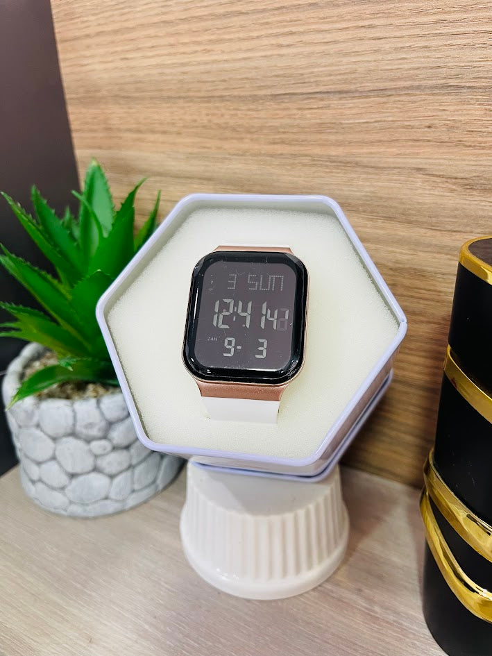 RELOJ DIRAY BLANCO Y NEGRO