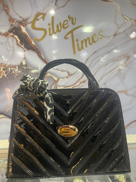 BOLSO CARTERA CHAROL NEGRO