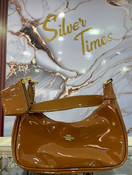 BOLSO DE MANO CHAROL CAFE
