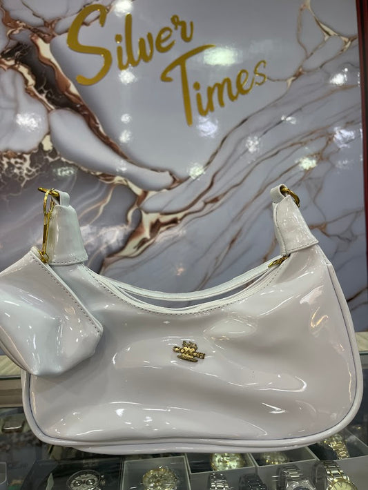 BOLSO DE MANO CHAROL BLANCO