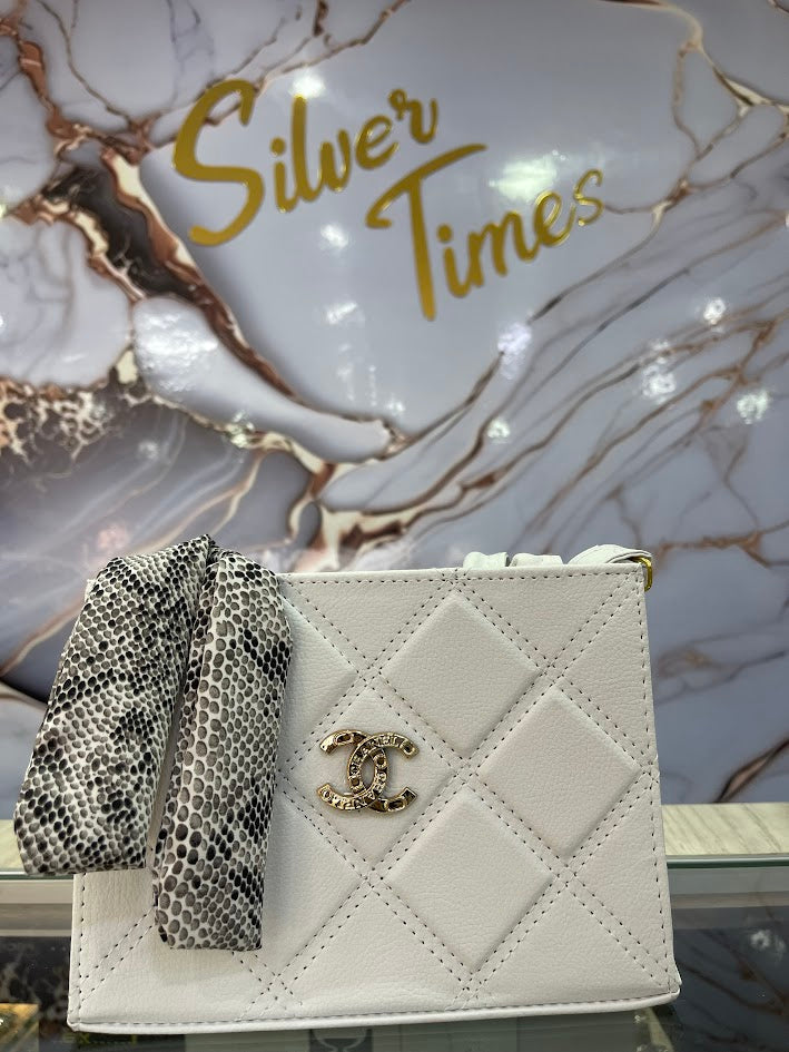 BOLSO DAMA CC BLANCO LAZO