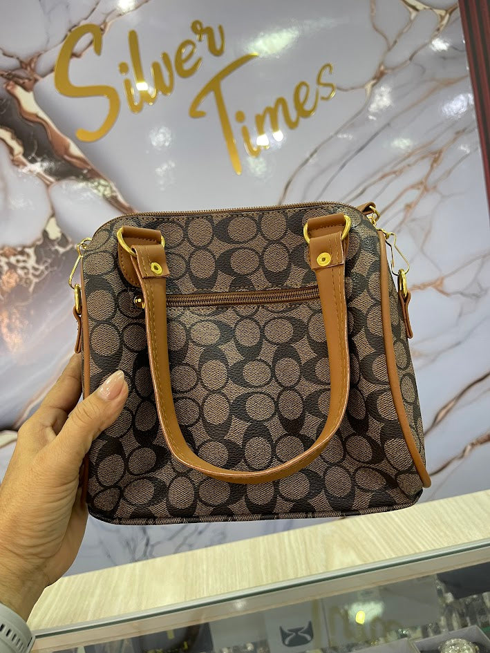 BOLSO DAMA CAFE Y NEGRO