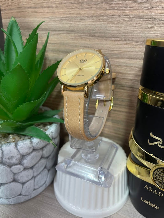 RELOJ QYQ DAMA MANILLA CUERO BEIS