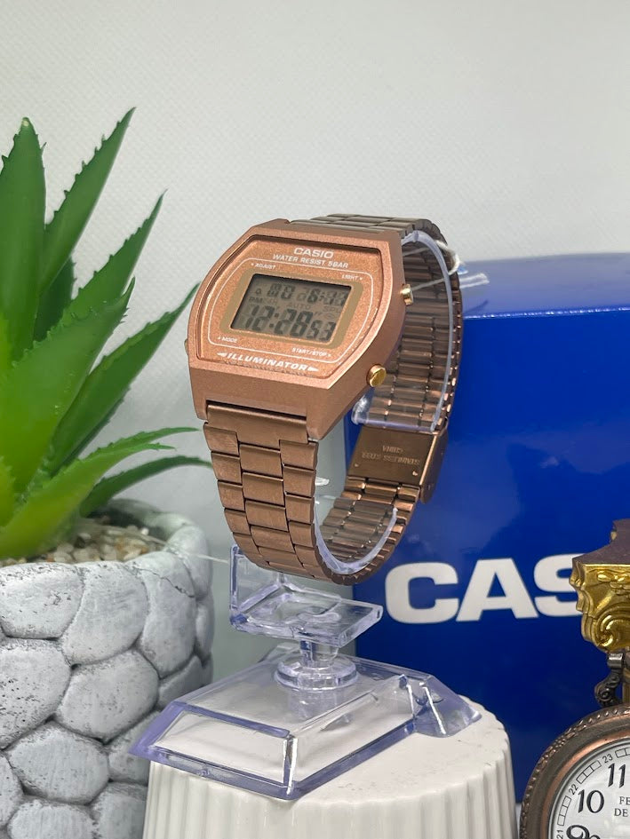 RELOJ CASIO ORIGINAL B640W ORO ROSA