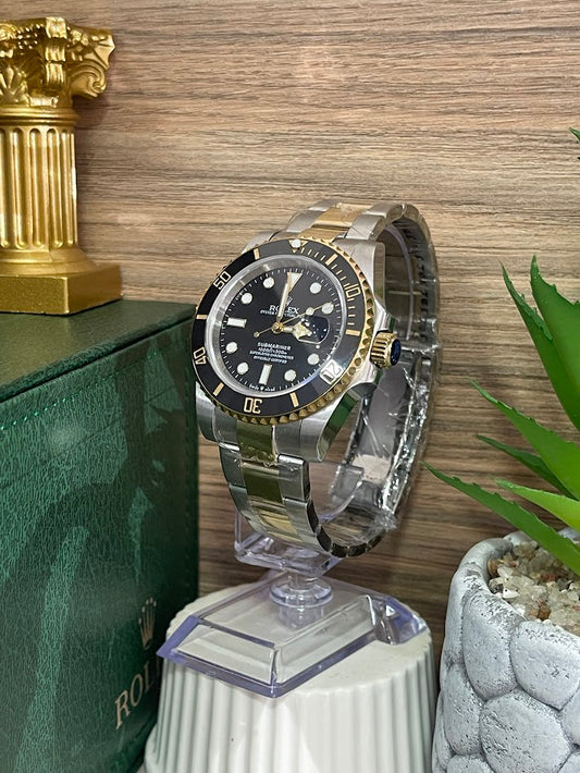 RELOJ ROLEX SUNMARINO BICOLOR ESFERA NEGRA