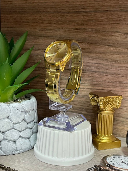 RELOJ PLUSS DORADO DAMA