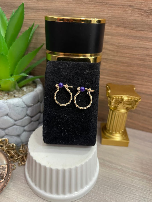 CANDONGA ENLAZADA X2 14X17MM ORO LAMINADO