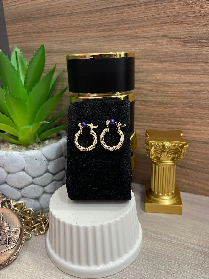 CANDONGA TUBO ENTORCHADA 16X19MM ORO LAMINADO
