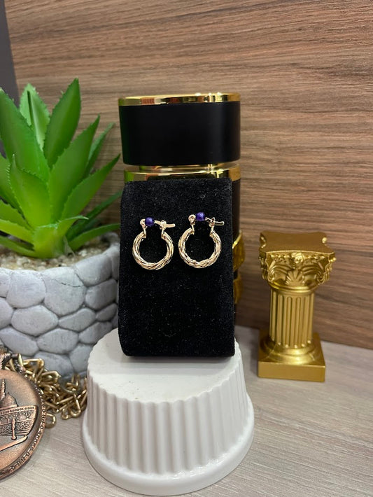 CANDONGA TUBO ENTORCHADA 16X19MM ORO LAMINADO