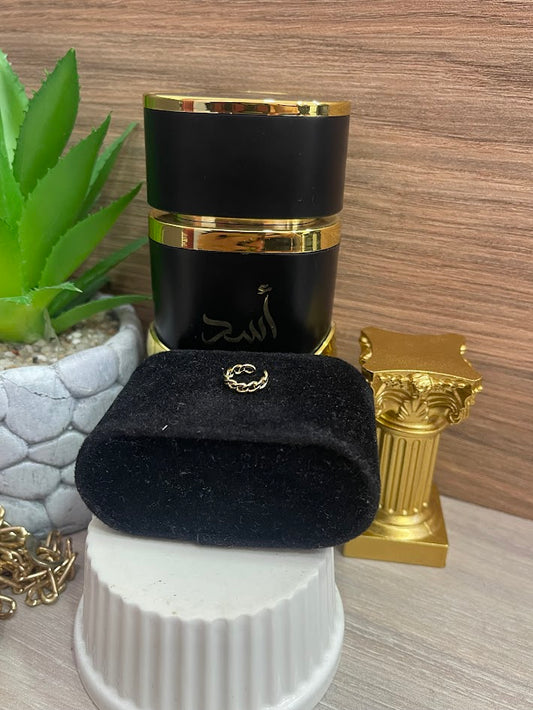 EAR CUFF ESLABON 12MM ORO LAMINADO