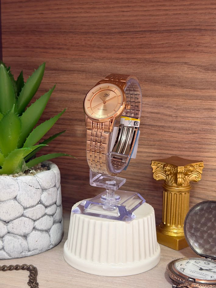 RELOJ QYQ DAMA ORO ROSA