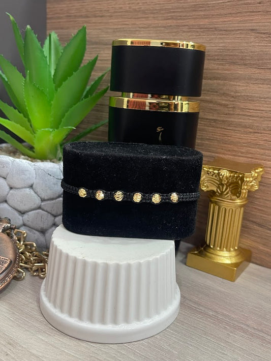 PULSERA TEJIDA BALIN X6 5MM DIAMANTADO ORO LAMINADO