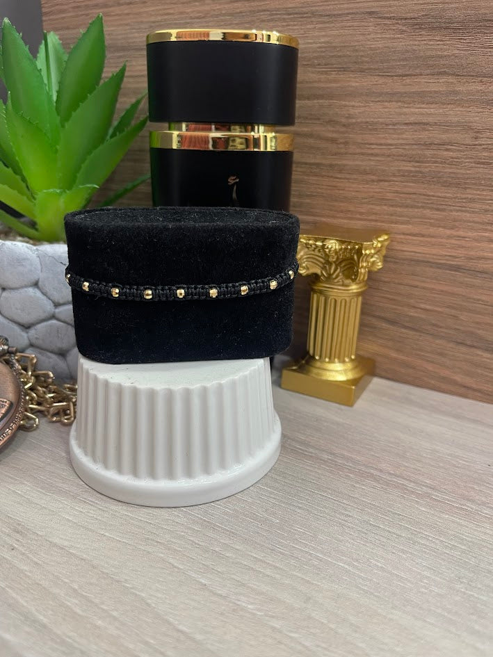 PULSERA TEJIDA 3MM DIAM X10 ORO LAMINADO