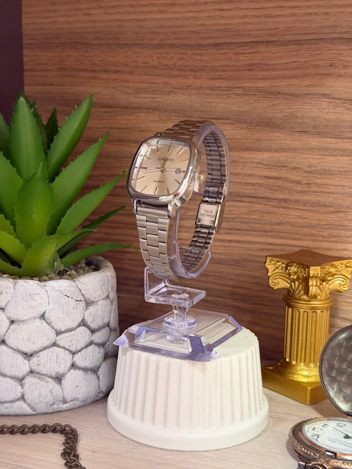 RELOJ CASIO DAMA TODO PLATEADO