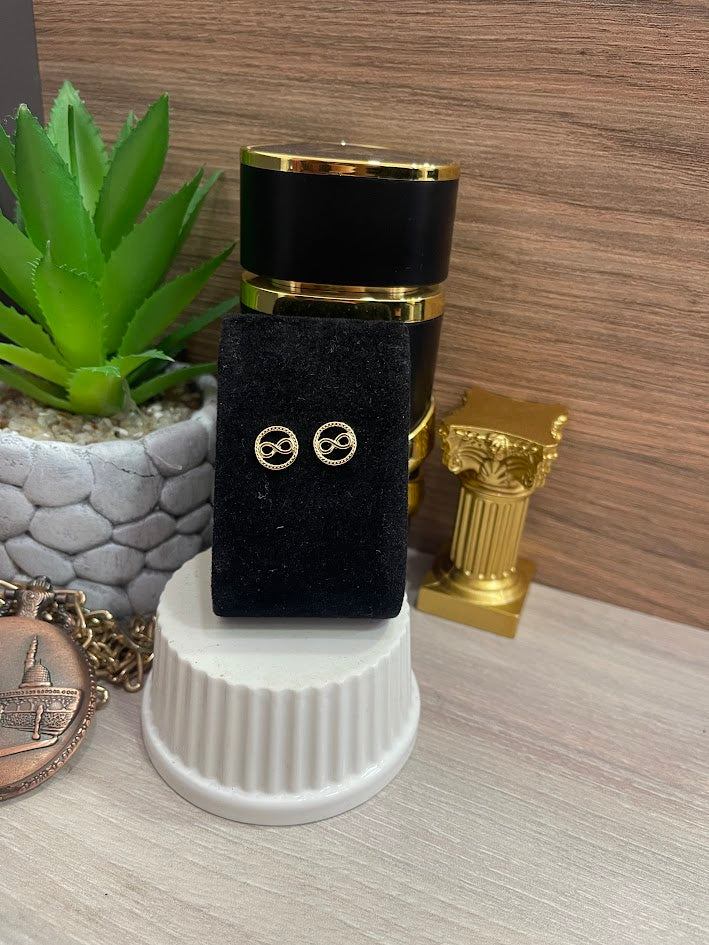 TOPO REDONDO DIAM INFINITO CENTRP 10MM ORO LAMINADO