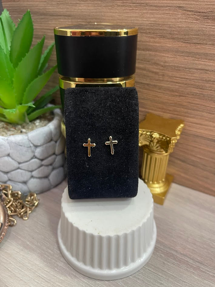 TOPO CRUZ LISA 7X11MM ORO LAMINADO