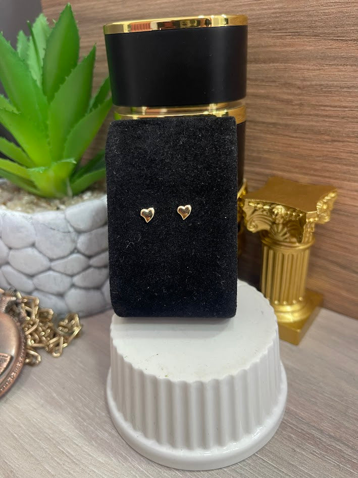 TOPO CORAZON LISO 4MM ORO LAMINADO