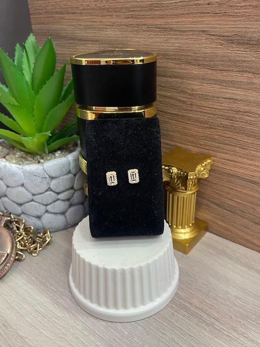 TOPO CUADRO CENTRO BAGUES BORDE CIRCON 5X8MM ORO LAMINADO