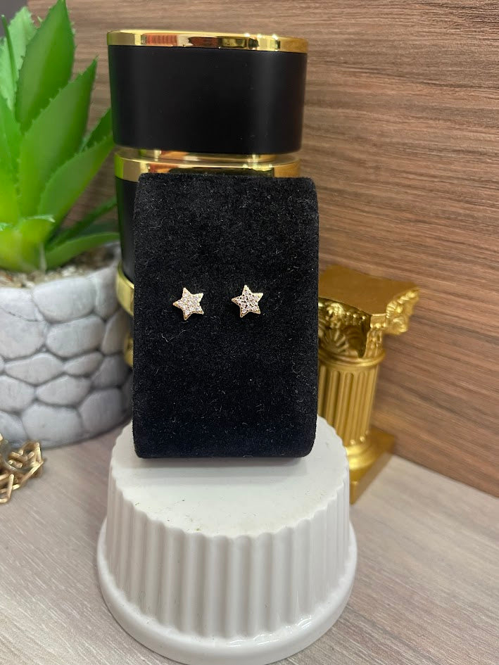 TOPO ESTRELLA CIRCON 7MM ORO LAMINADO