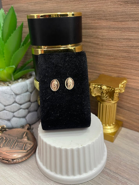 TOPO OVALO GUADALUPE 7X10MM ORO LAMINADO