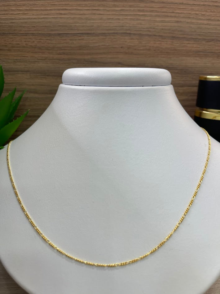 CADENA 3X1 .35MM 60CM ORO LAMINADO