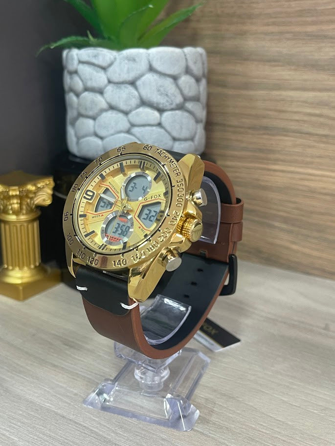 RELOJ G FOX DORADO MANILLA CAFE