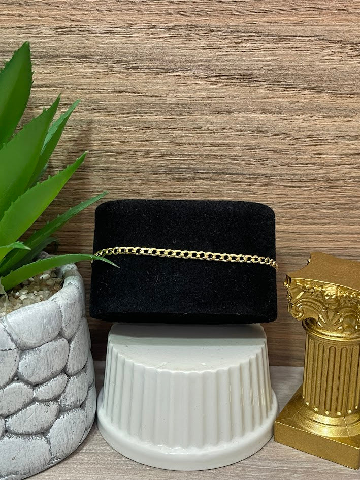 PULSERA CUBANA 18CM ORO LAMINADO